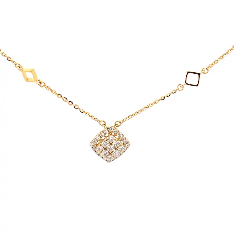 Graceful Gold Diamond Pendant